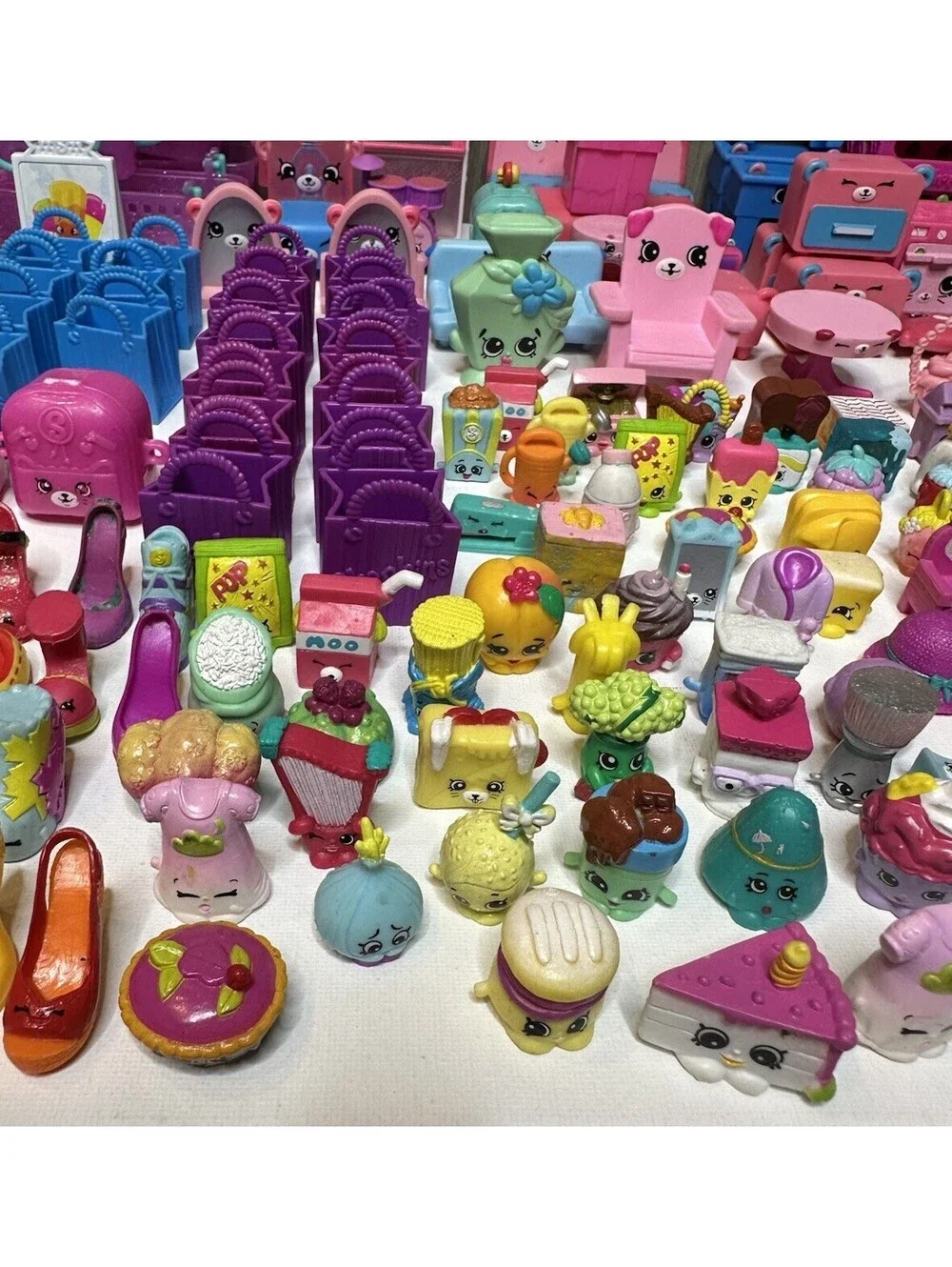 Huge Shopkins Mixed Lot 361 Pieces 250+ Figures Happy Places Shopville Furniture